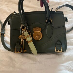 Steve Madden Olive Satchel with Gold Accents NWT